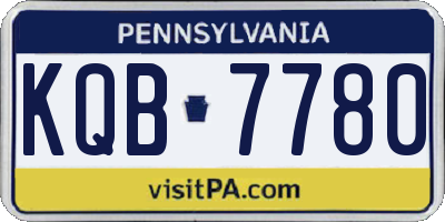 PA license plate KQB7780