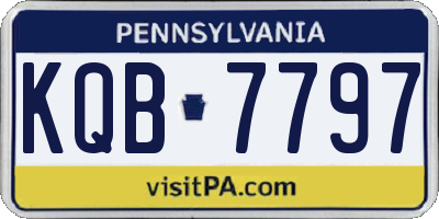 PA license plate KQB7797
