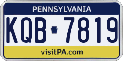 PA license plate KQB7819