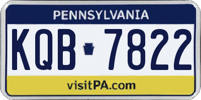 PA license plate KQB7822