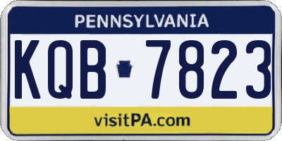 PA license plate KQB7823