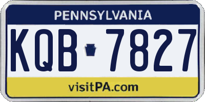 PA license plate KQB7827