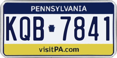 PA license plate KQB7841