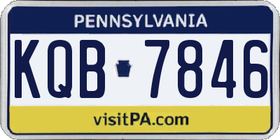 PA license plate KQB7846