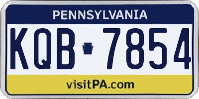 PA license plate KQB7854
