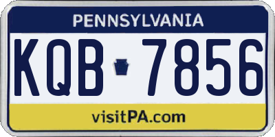 PA license plate KQB7856