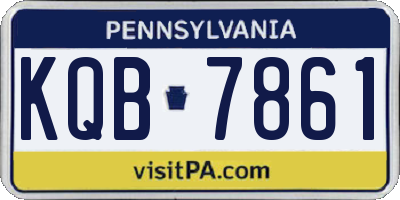 PA license plate KQB7861