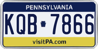 PA license plate KQB7866