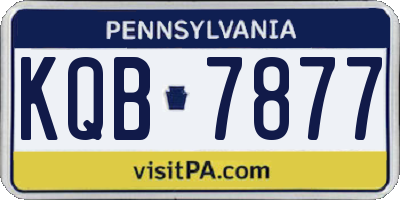 PA license plate KQB7877
