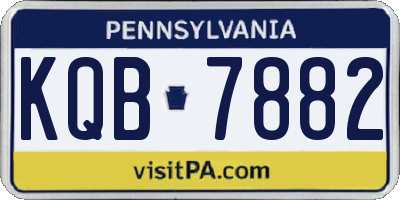 PA license plate KQB7882