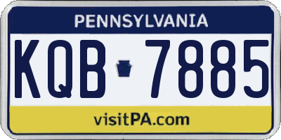 PA license plate KQB7885