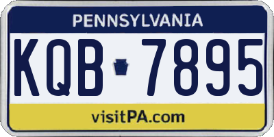 PA license plate KQB7895