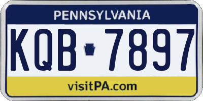 PA license plate KQB7897