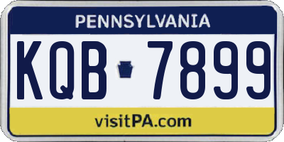 PA license plate KQB7899