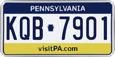 PA license plate KQB7901