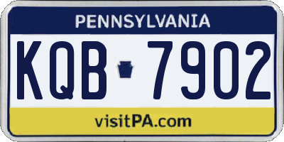 PA license plate KQB7902