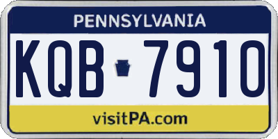 PA license plate KQB7910