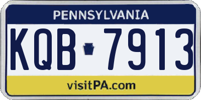 PA license plate KQB7913