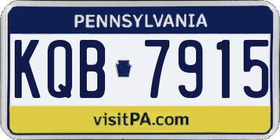 PA license plate KQB7915