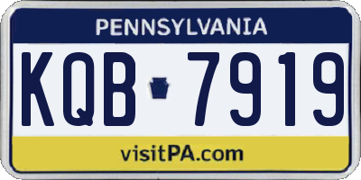 PA license plate KQB7919