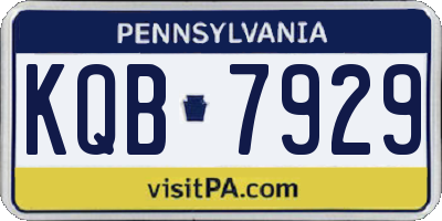 PA license plate KQB7929