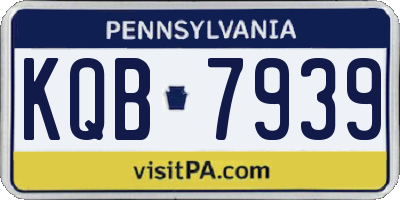 PA license plate KQB7939