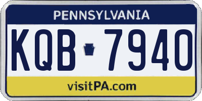 PA license plate KQB7940