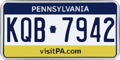 PA license plate KQB7942