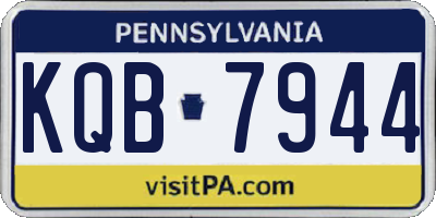 PA license plate KQB7944