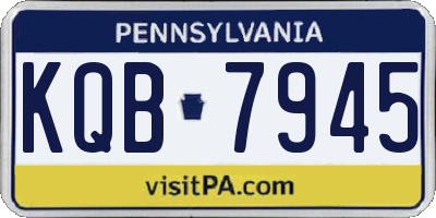 PA license plate KQB7945