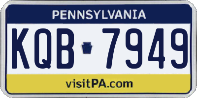 PA license plate KQB7949