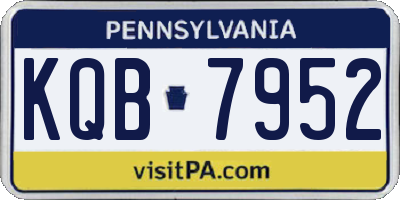 PA license plate KQB7952