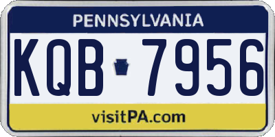 PA license plate KQB7956