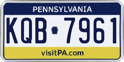 PA license plate KQB7961