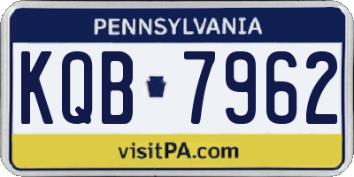 PA license plate KQB7962