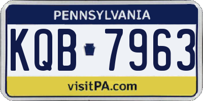 PA license plate KQB7963