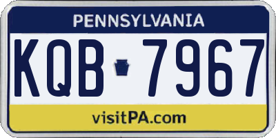 PA license plate KQB7967