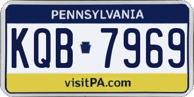 PA license plate KQB7969