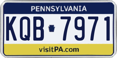 PA license plate KQB7971
