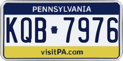PA license plate KQB7976