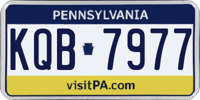 PA license plate KQB7977