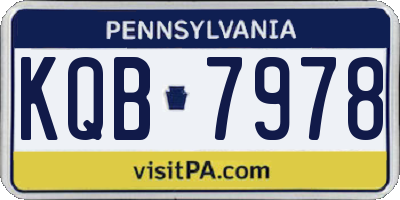PA license plate KQB7978