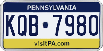 PA license plate KQB7980