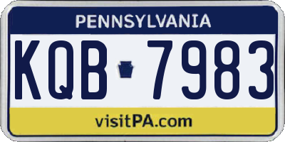 PA license plate KQB7983