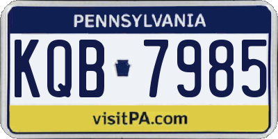 PA license plate KQB7985