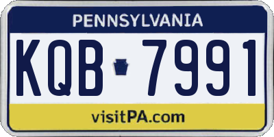 PA license plate KQB7991