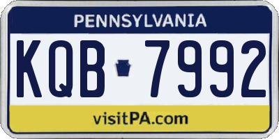 PA license plate KQB7992