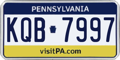 PA license plate KQB7997