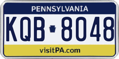 PA license plate KQB8048