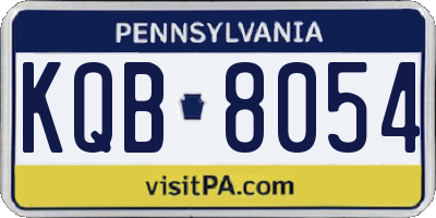 PA license plate KQB8054